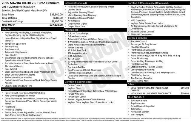 used 2025 Mazda CX-30 car, priced at $29,695