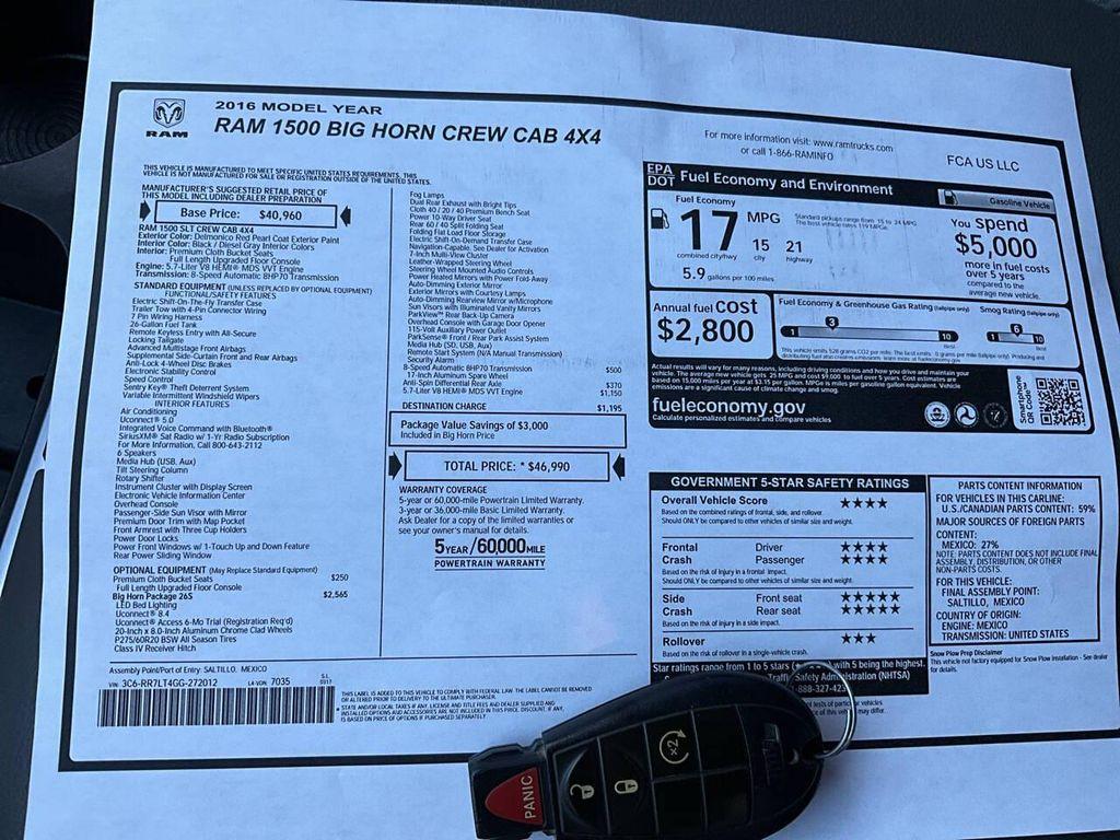 used 2016 Ram 1500 car, priced at $11,975