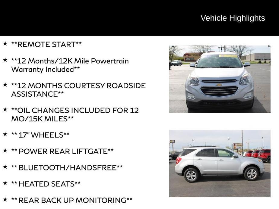 used 2017 Chevrolet Equinox car, priced at $13,296