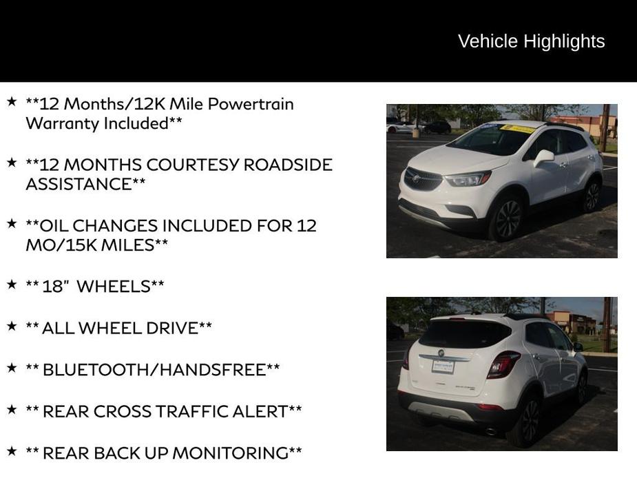 used 2021 Buick Encore car, priced at $19,658