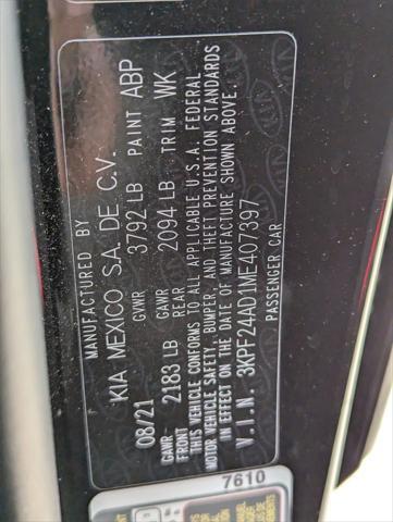 used 2021 Kia Forte car, priced at $16,500