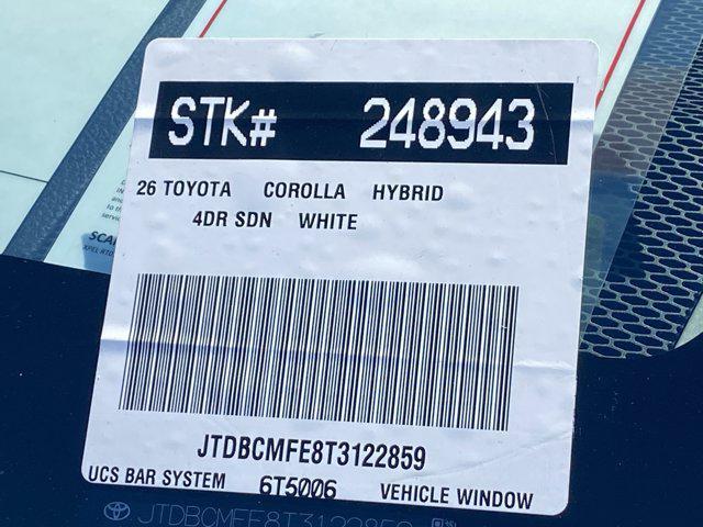 new 2026 Toyota Corolla Hybrid car, priced at $26,563