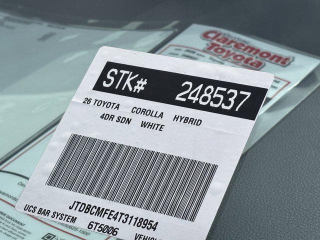 new 2026 Toyota Corolla Hybrid car, priced at $26,563