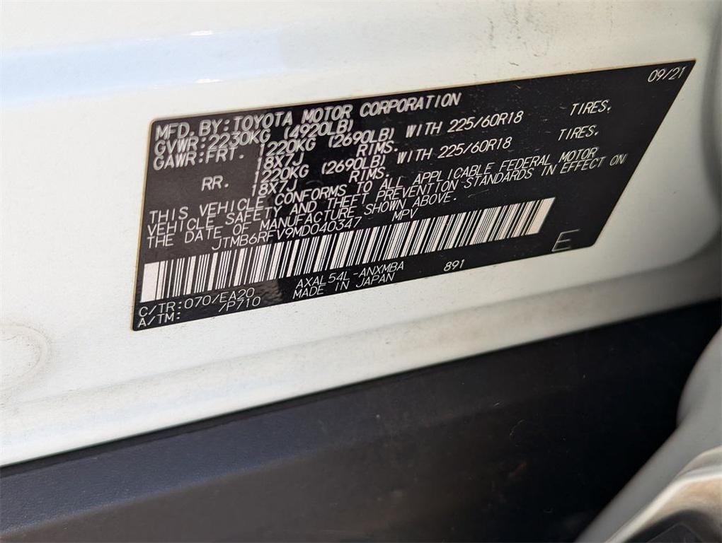 used 2021 Toyota RAV4 Hybrid car, priced at $26,000