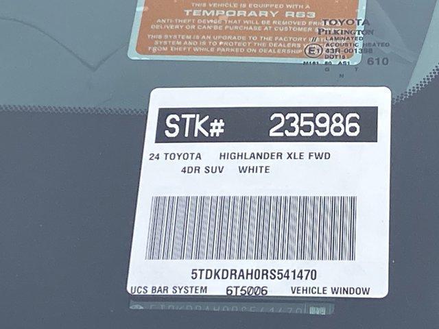 new 2024 Toyota Highlander car, priced at $46,995