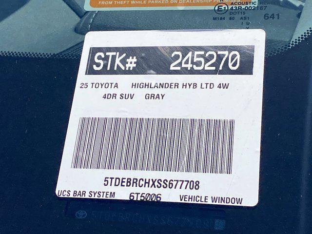 new 2025 Toyota Highlander Hybrid car, priced at $56,673