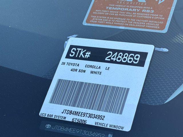 new 2026 Toyota Corolla car, priced at $24,713