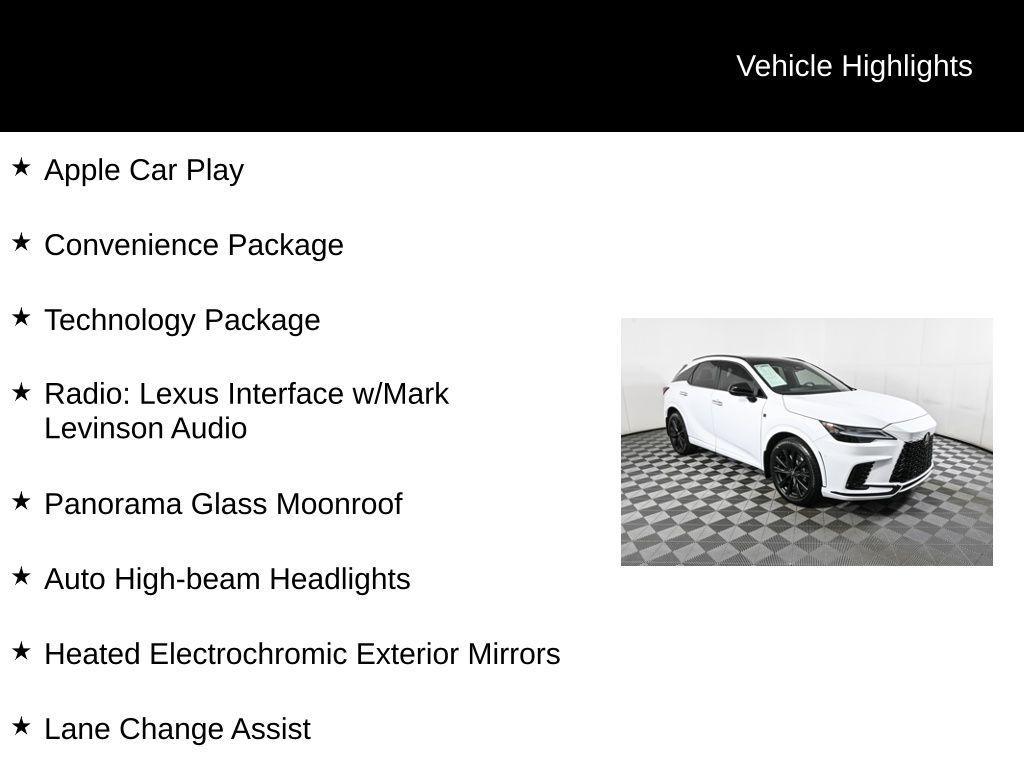used 2024 Lexus RX 500h car, priced at $65,000