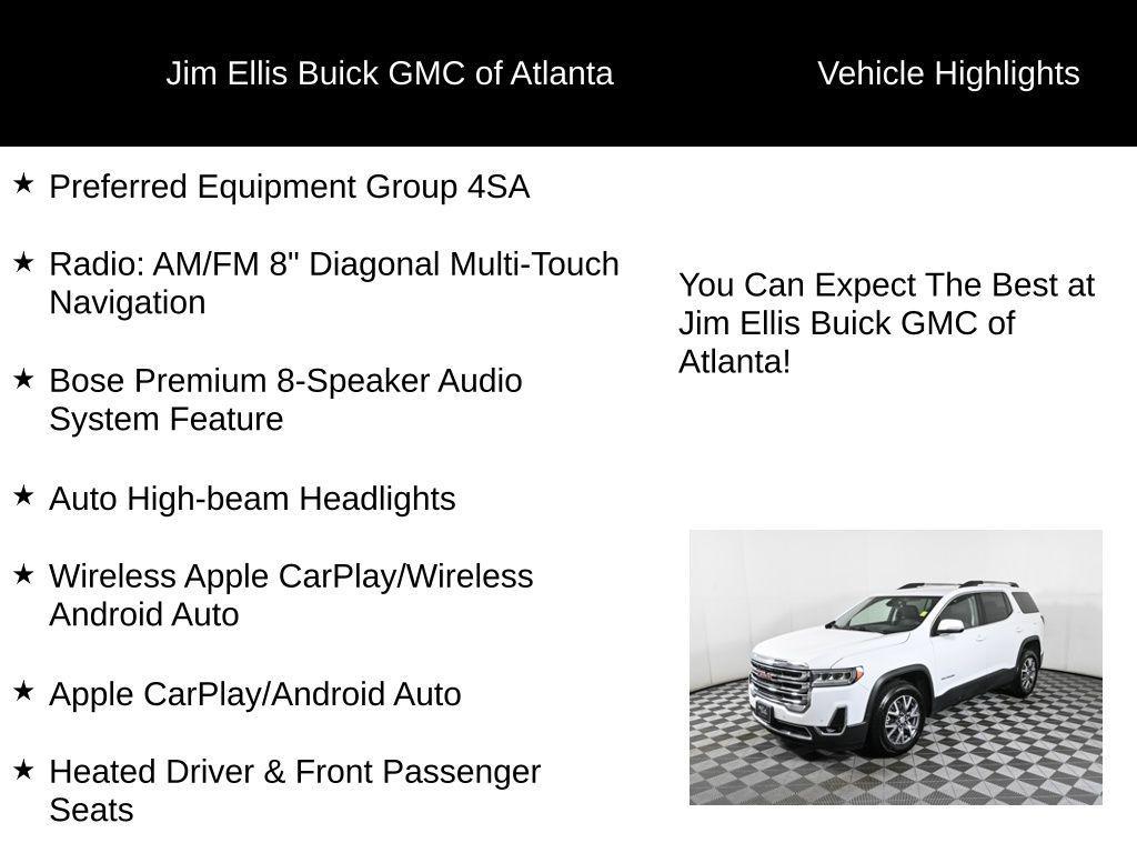 used 2023 GMC Acadia car, priced at $27,500