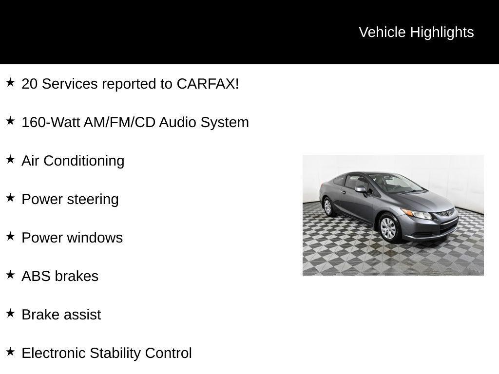 used 2012 Honda Civic car, priced at $7,469
