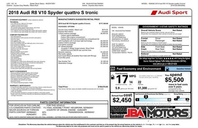 used 2018 Audi R8 car, priced at $149,999