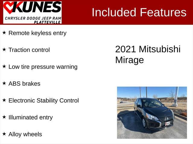 used 2021 Mitsubishi Mirage car, priced at $12,995