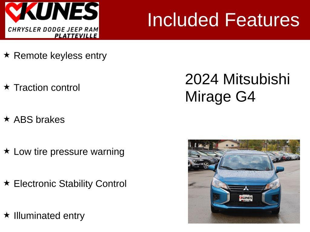 used 2024 Mitsubishi Mirage G4 car, priced at $16,391