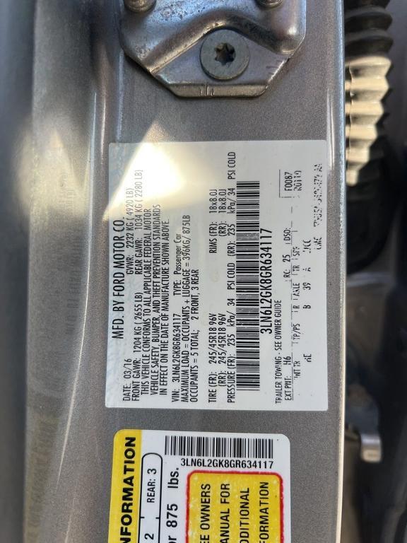 used 2016 Lincoln MKZ car, priced at $6,499