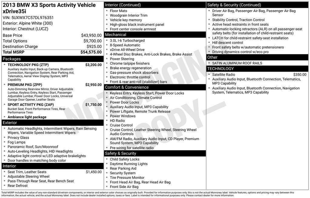 used 2013 BMW X3 car, priced at $3,999