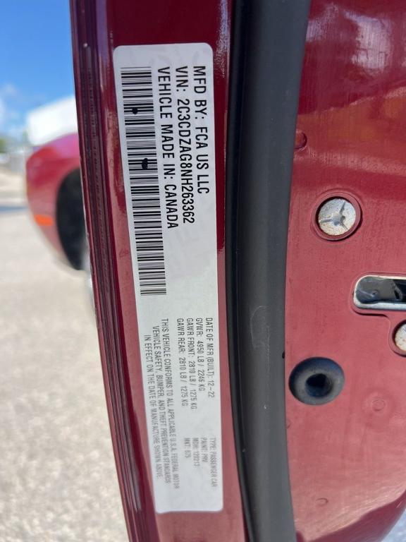 used 2022 Dodge Challenger car, priced at $20,221