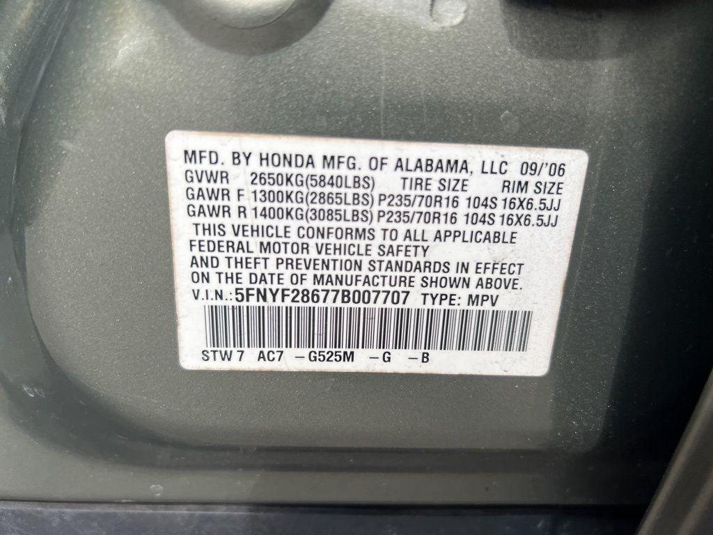 used 2007 Honda Pilot car, priced at $5,999