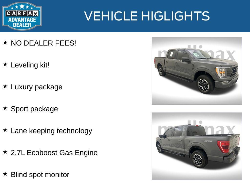 used 2021 Ford F-150 car, priced at $27,500