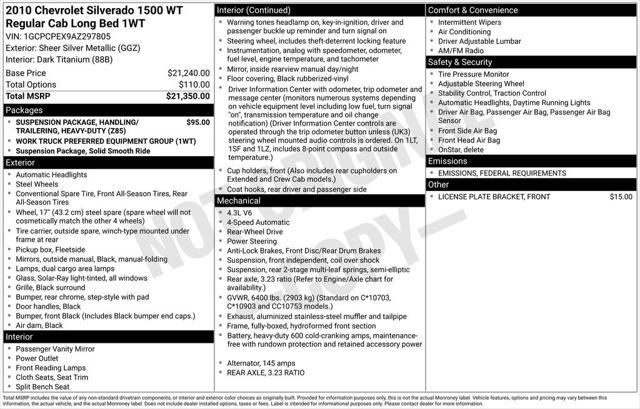 used 2010 Chevrolet Silverado 1500 car, priced at $11,997