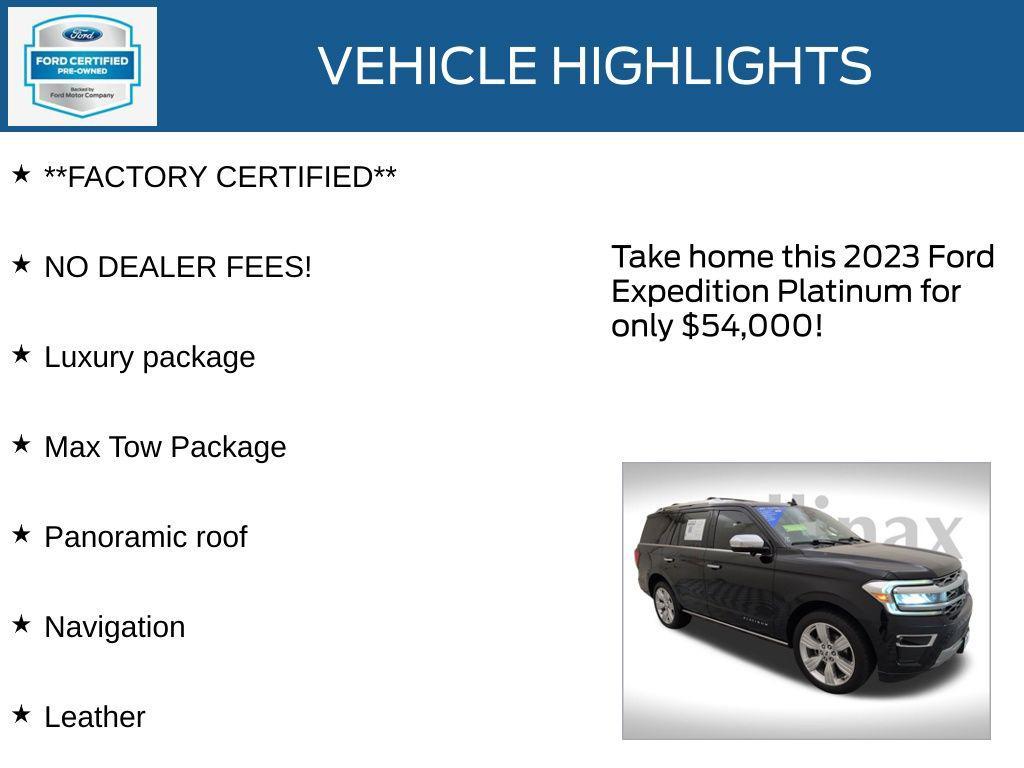 used 2023 Ford Expedition car, priced at $54,000