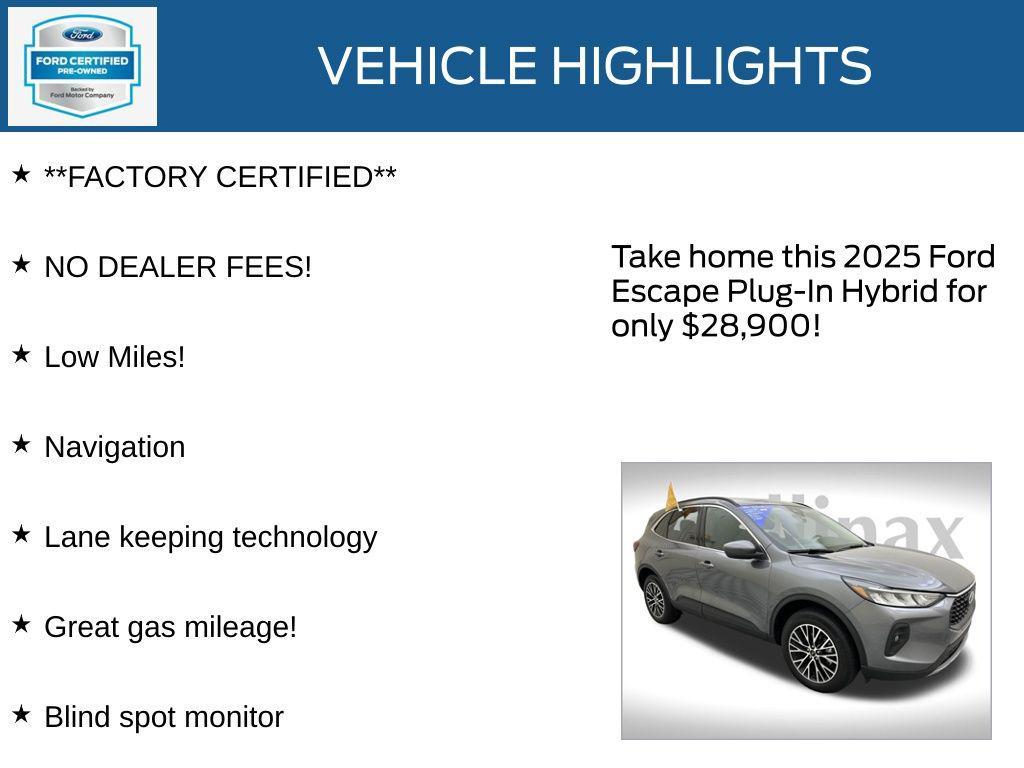 used 2025 Ford Escape PHEV car, priced at $28,900