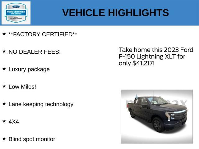 used 2023 Ford F-150 Lightning car, priced at $41,217