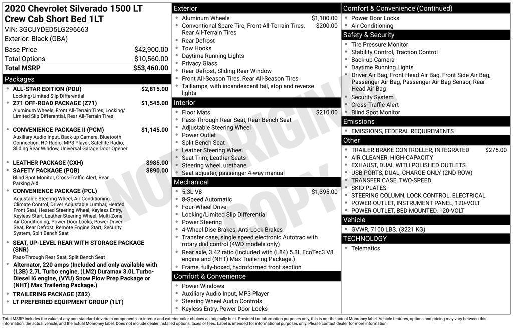 used 2020 Chevrolet Silverado 1500 car, priced at $19,998