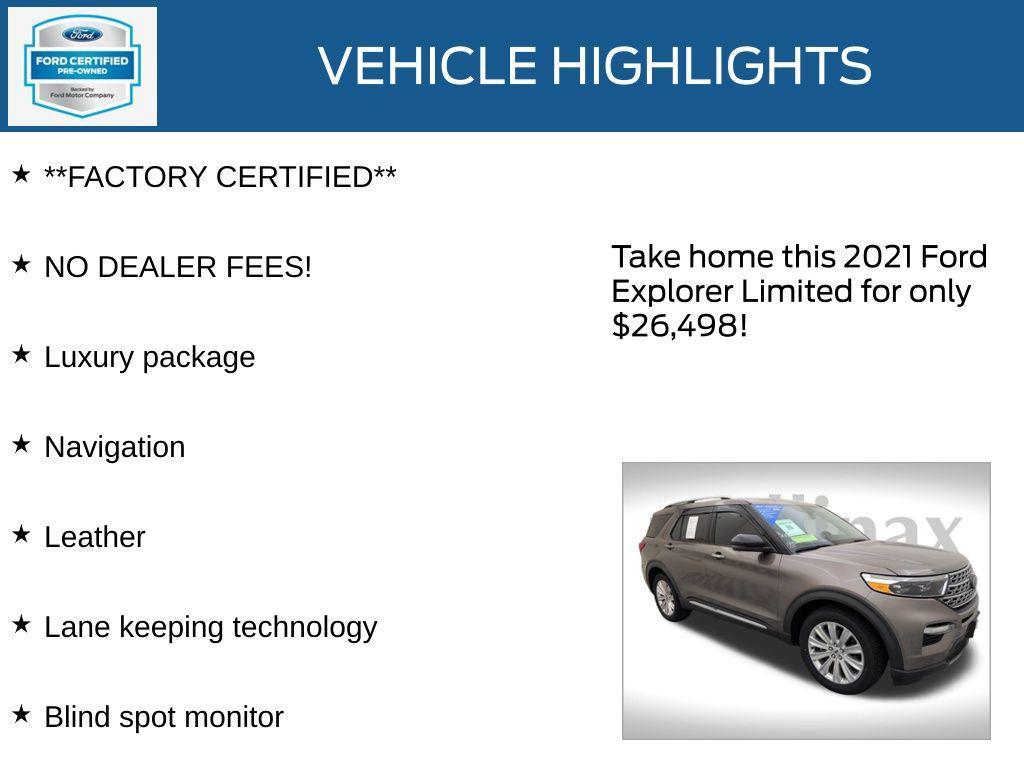 used 2021 Ford Explorer car, priced at $26,498