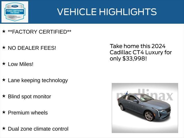 used 2024 Cadillac CT4 car, priced at $33,998
