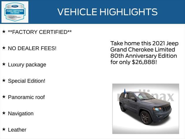 used 2021 Jeep Grand Cherokee car, priced at $26,888