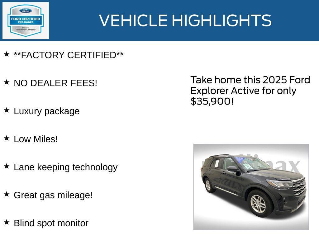used 2025 Ford Explorer car, priced at $35,901