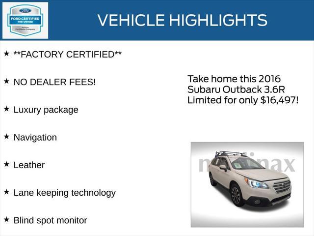 used 2016 Subaru Outback car, priced at $16,497