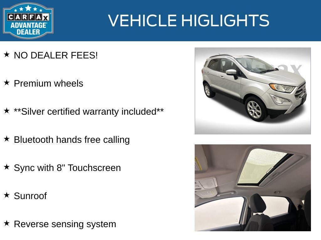 used 2019 Ford EcoSport car, priced at $11,500