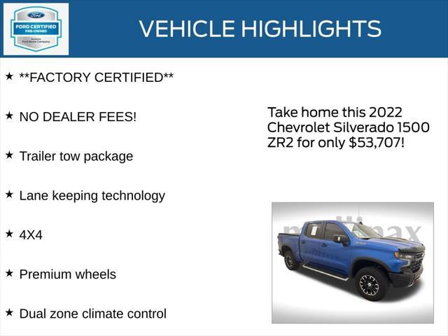 used 2022 Chevrolet Silverado 1500 car, priced at $53,707