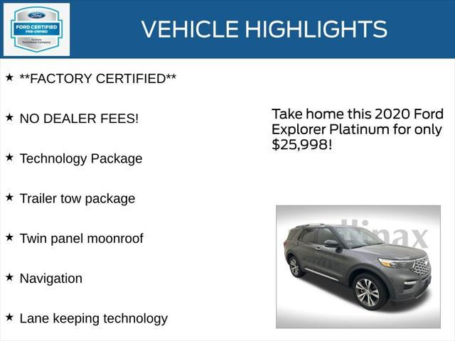 used 2020 Ford Explorer car, priced at $25,998