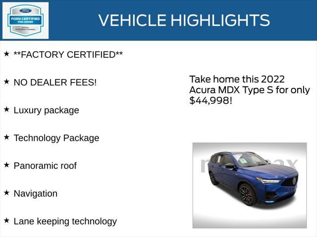 used 2022 Acura MDX car, priced at $44,998