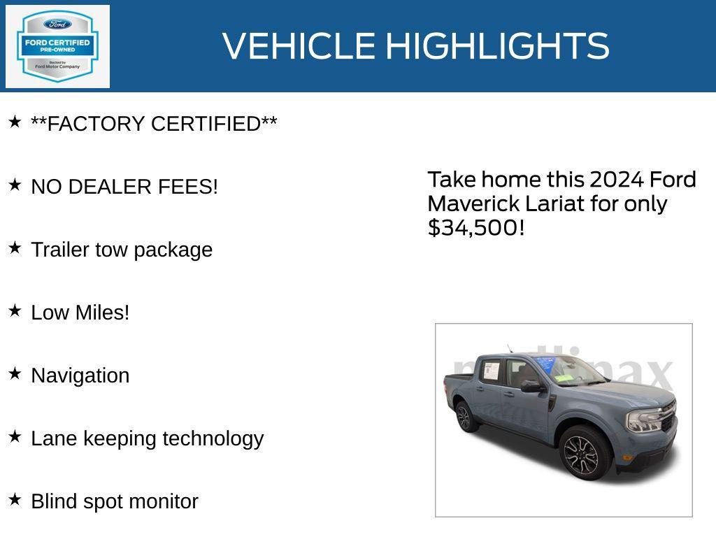 used 2024 Ford Maverick car, priced at $34,500