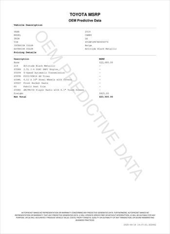 used 2014 Toyota Camry car, priced at $10,600