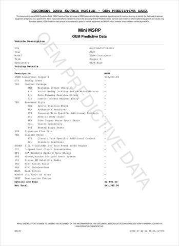 used 2025 MINI Countryman car, priced at $41,395