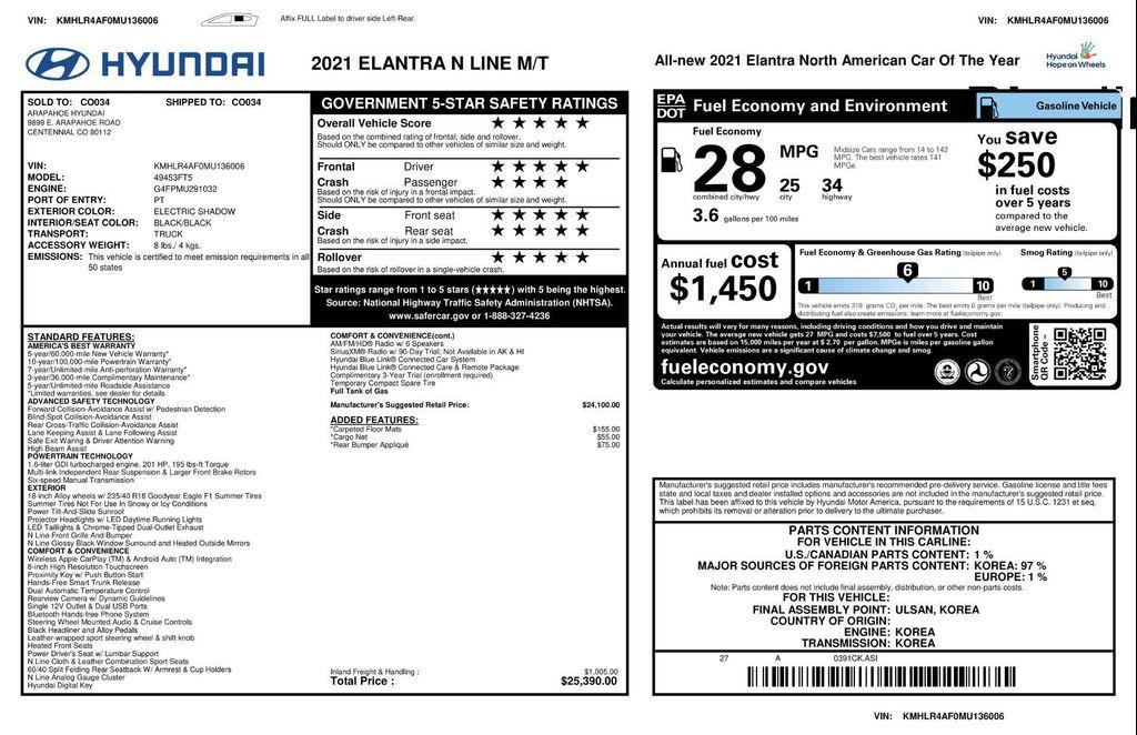 used 2021 Hyundai Elantra car, priced at $17,471