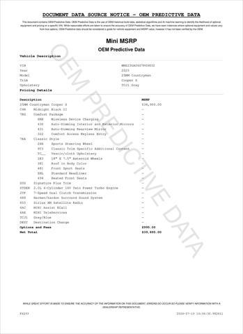 used 2025 MINI Countryman car, priced at $39,895