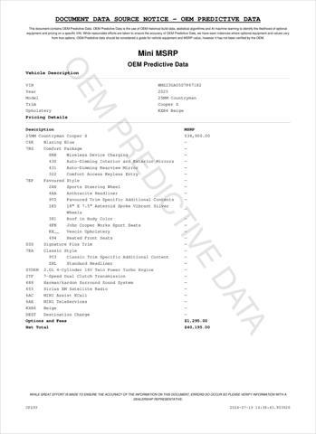 used 2025 MINI Countryman car, priced at $40,195