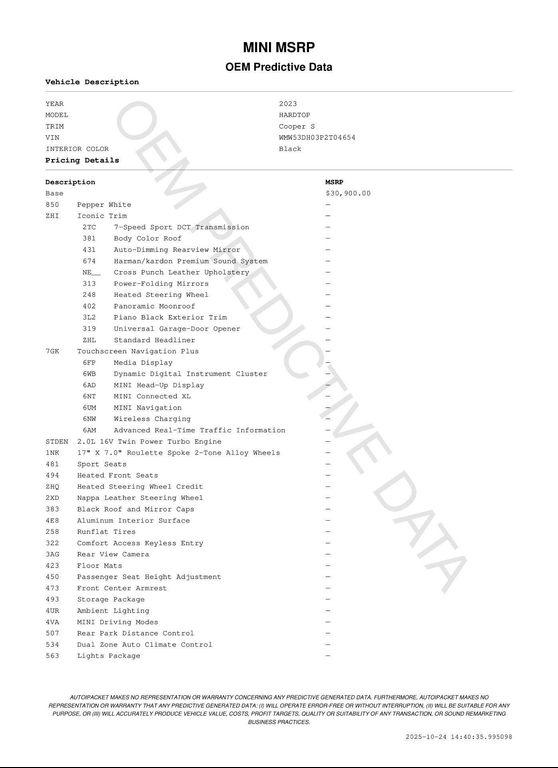 used 2023 MINI Hardtop car, priced at $26,971