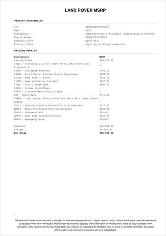 used 2023 Land Rover Discovery car, priced at $41,594