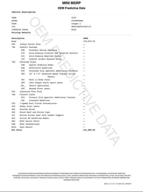 used 2025 MINI Countryman car, priced at $41,880