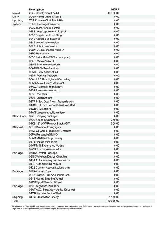 used 2025 MINI Countryman car, priced at $40,925