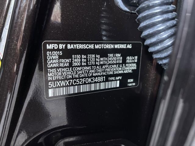 used 2015 BMW X3 car, priced at $13,900