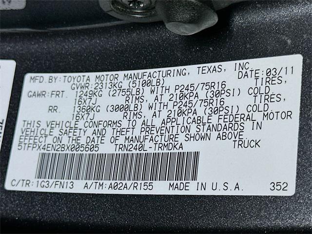 used 2011 Toyota Tacoma car, priced at $18,548