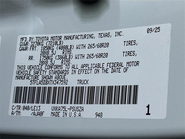 new 2026 Toyota Tundra car, priced at $59,688