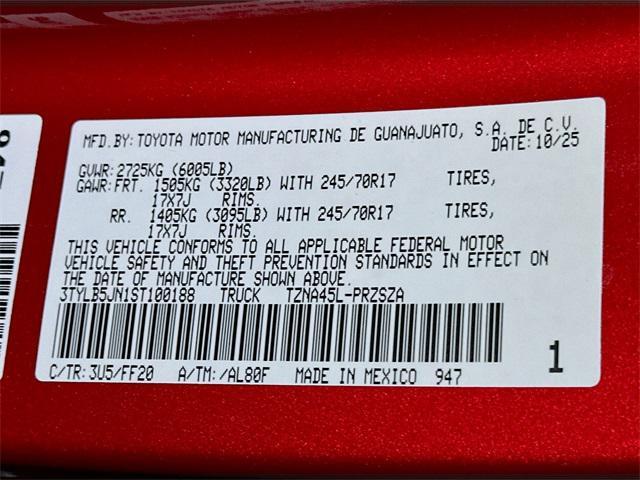 new 2025 Toyota Tacoma car, priced at $42,182